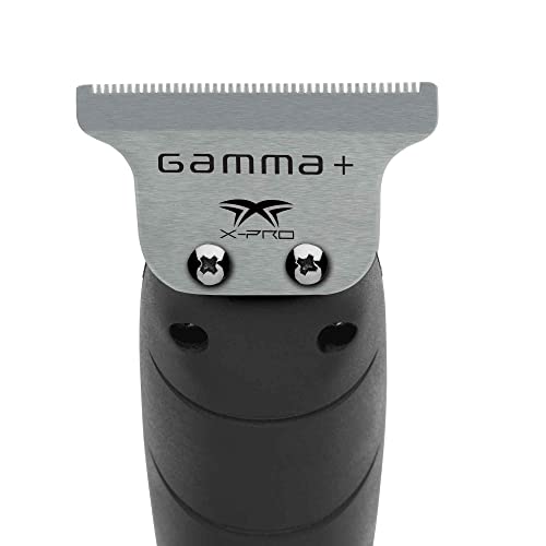 GAMMA+ Hair Trimmer Fixed Moving Blade Replacement Professional Grade - style: Fixed Classic X-Pro Blade Stainless Steel with Black The One Moving Trimmer Blade Set