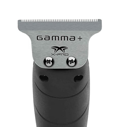 GAMMA+ Hair Trimmer Fixed Moving Blade Replacement Professional Grade - style: Fixed Classic X-Pro Blade Stainless Steel with Black The One Moving Trimmer Blade Set