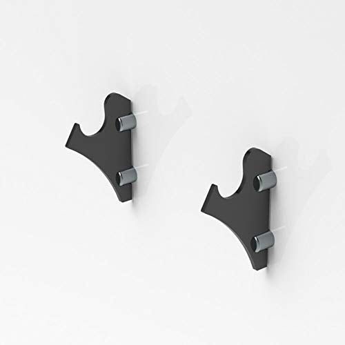 WANLIAN lightsaber rack, wall-mounted lightsaber rack, suitable for swords, 1 pair of lightsaber sabers (Black) - color: black