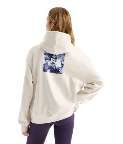 THE NORTH FACE Women's Evolution Box NSE Hoodie | 2 Piece Hood With Drawcord, Kangaroo Hand Pocket - color: White Dune, size: Large