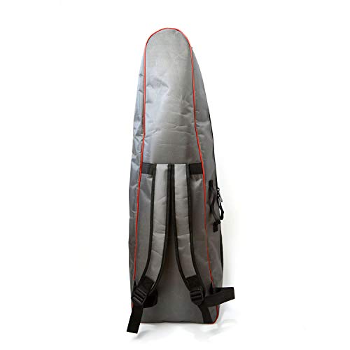 LEONARK Fencing Draw-bar Wheel Bag for Epee Saber and Foil - Hema Sword Bag Trolley Case for Fencing Suit and Mask - color: Gray a