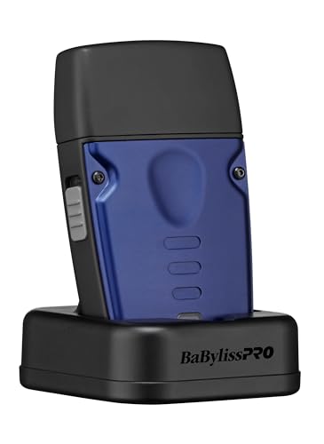 BaBylissPRO High-Performance Compact LO-PROFX Shavers for Men - color: Blue, style: Shaver and Base