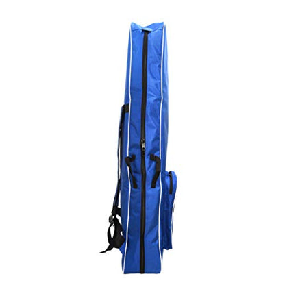 LEONARK Fencing Draw-bar Wheel Bag for Epee Saber and Foil - Hema Sword Bag Trolley Case for Fencing Suit and Mask - color: Blue A