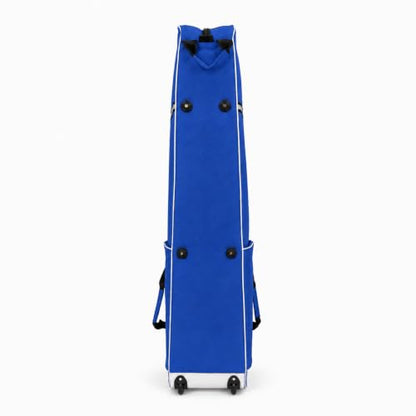 Fencing Bag with Wheels, Rolling Fencing Bag for Foil Epee Saber, Long Sword Carrier for HEMA and Fencing Gear, Side Pocket and Carry Handles - color: Blue