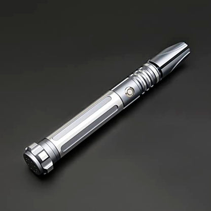 Dueling Light Saber, Motion Control Light Sabers for Adults,Smooth Swing Light Saber with 16 Sound Fonts,RGB 12 Colors Changeable, Metal Hilt for Halloween Cosplay Party,Birthday Xmas Gift, Grey,S9 - color: Gray