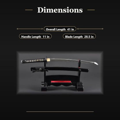 1045 Katana, Hand Forged Full Tang Japanese Sword | Classic Tsuba Series - color: Dragon660