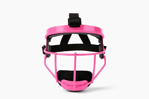 Defender Fielder’s Wire Mask - High-Impact Steel Infielder Face Guard for Softball & Baseball - Adult & Youth Sizes - Lightweight, Maximum Visibility & Secure Fit - color: Pink, size: Youth
