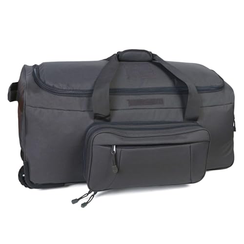 Military Wheeled Deployment Bag Large Tactical Heavy Duty Duffel Bag 124L - color: Grey