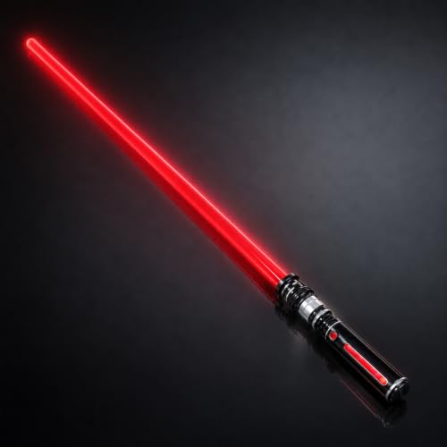 MewduMewdu Light up Saber Toy with Electronic Lights & FX Sound Effect for Kids and Adults, Red LED Light Expandable Saber Toy for Roleplay(Standalone) - style: Standalone