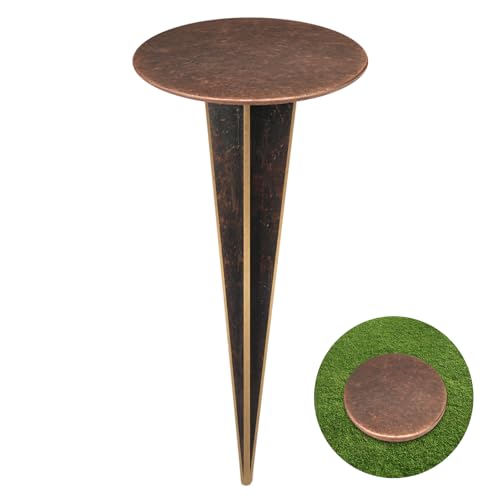 1 Pack Permanent Property Line Markers, 7x3 Inch Boundary Markers for Property Land Survey Stakes Heavy Duty Brass Survey Pin for Home Depot Septic Tank Yard Paver Ground Landscape Surveying - color: 1 PCS