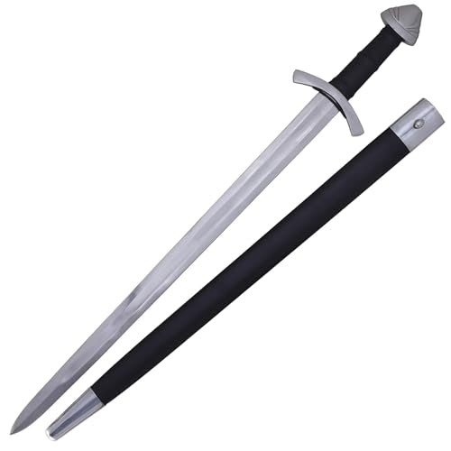 Armory Replicas™ Medieval Hand Forged Knight Sword EN45 Carbon Steel Full Tang with Scabbard - style: Forged Tempered Sword