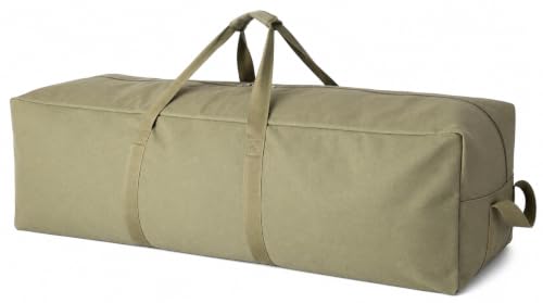 DoYiKe Extra Large Canvas Travel Duffle Bag Heavy Duty, Sports Duffel Military Camping Tent Storage 270L Armygreen - color: Armygreen, size: 270L