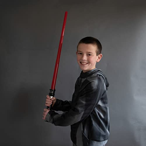 MewduMewdu Light up Saber Toy with Electronic Lights & FX Sound Effect for Kids and Adults, Red LED Light Expandable Saber Toy for Roleplay(Standalone) - style: Standalone