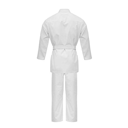Light Weight Karate Uniform Gi - Kids Adults Unisex Belt Included - color: White, size: 6