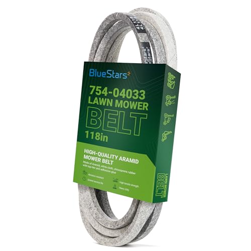 BlueStars 754-04033 Deck Belt | Heavy-Duty Aramid Cord | 1/2” x 118” - size: 754-04033, style: Aramid Cord