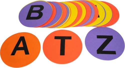 GSi Non-Slip Floor Spot Markers for Sports, Therapy & Classroom - size: 5.⁠ ⁠Alphabet