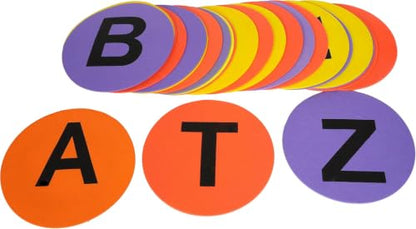 GSi Non-Slip Floor Spot Markers for Sports, Therapy & Classroom - size: 5.⁠ ⁠Alphabet