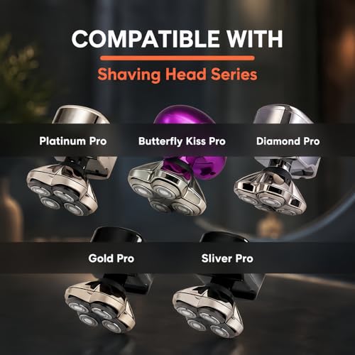 1 Pack Pro 4 Shaver Replacement Heads Compatible with Skull Pitbull Series - color: Golden Foil 1 Pack