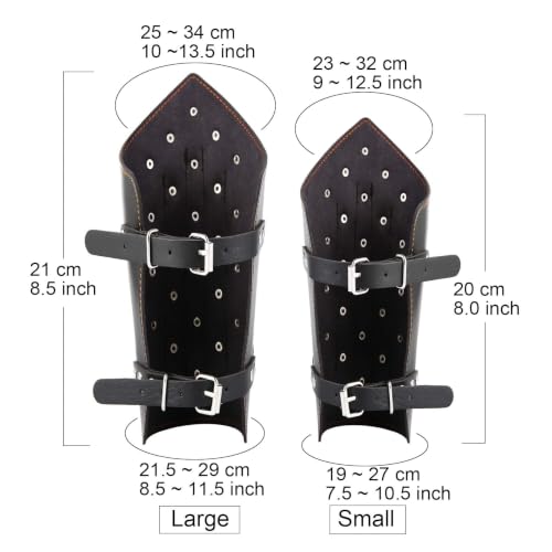 HZMAN 1 Pair Black Faux Leather Bracer Dragon Scale Gauntlet Wristband - size: Small