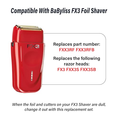 Compatible with BaByliss Pro FX3 Foil Shaver Replacement Head - 1Pack Red - color: Red 1 Pack