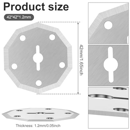 4Pcs Tungsten Steel Replacement Blades for Cordless Electric Scissors - Universal Suitable for RC2600K, WX2300 (Paper, Plastic, Carpet Cutting) with Protective Cover