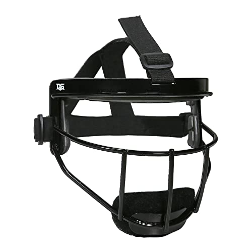 Defender Fielder’s Wire Mask - High-Impact Steel Infielder Face Guard for Softball & Baseball - Adult & Youth Sizes - Lightweight, Maximum Visibility & Secure Fit - color: Black, size: Youth