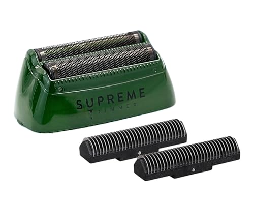 Supreme Trimmer Replacement Foil & Cutter for Crunch Shaver SB63 - color: Green Foil & Cutters