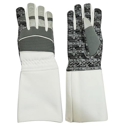 Fencing Glove High Performance Padded, Washable Amara Synthetic Leather, Real Leather for Foil, Epee & Saber, Silicoated Palm Back Neoprene Padded, 350N Cuff Protective Glove. - size: XX-Small