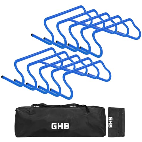GHB Agility Hurdles 8" Speed Agility Training Hurdles - size: 10 Pack-Blue