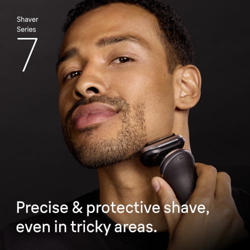 Braun Series 7 Electric Shaver Replacement Head, Easily Attach Your Shaver Head for a Shave as efficient as Day one, Compatible with New Generation Series 7 Shavers, 74S, Silver