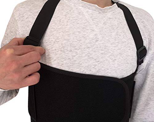 Solmyr Rib and Chest Support Brace, Broken Rib Brace, Breathable Rib Belt for Sore or Bruised Ribs Support, Sternum Injuries, Dislocated Ribs Protection, Pulled Muscle Pain (L/XL) - size: Large (Pack of 1)
