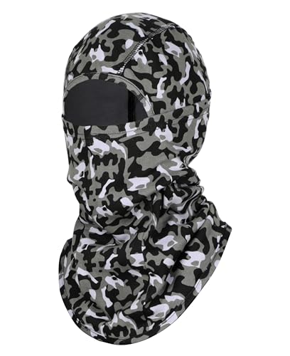 BOCOMAL FR Balaclava with Face Mask Flame Resistant 5.5oz Lightweight 100%C - color: Black Camo