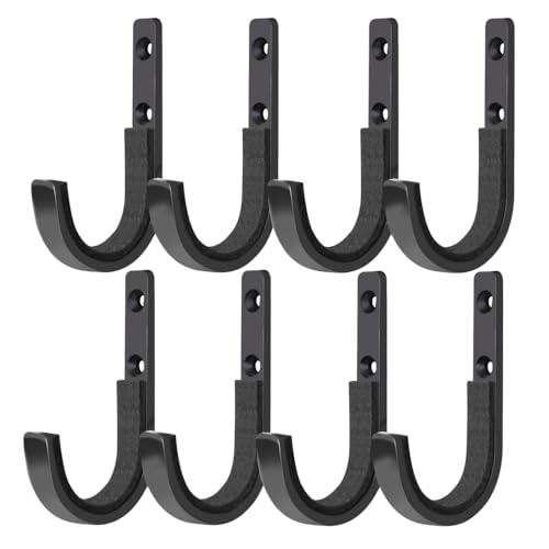 HEKAGURA Metal Gun Rack Storage Rifles Shotgun Hooks Wall Mount Hangers for Any Rifles Shotguns Archery Bow with Soft Padding and Heavy Duty Steel… - color: 8Pack Black