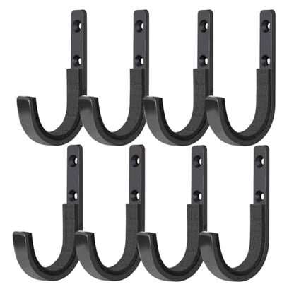 HEKAGURA Metal Gun Rack Storage Rifles Shotgun Hooks Wall Mount Hangers for Any Rifles Shotguns Archery Bow with Soft Padding and Heavy Duty Steel… - color: 8Pack Black