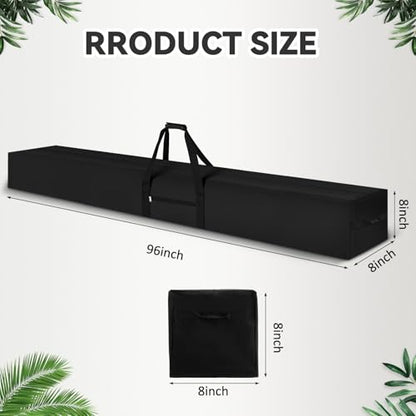 1 Pcs 96 x 8 x 8 Inch, 103 L Large Storage Duffle Bag Black - color: Black, size: 96 x 8 x 8 Inch, 103 L