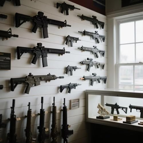 HEKAGURA Metal Gun Rack Storage Rifles Shotgun Hooks Wall Mount Hangers for Any Rifles Shotguns Archery Bow with Soft Padding and Heavy Duty Steel… - color: 34Pack Black