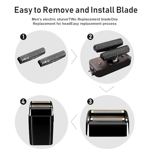 Shaver Replacement Foil & Cutters compatible with BaBylissPRO Double FXFS2(3PC Black) - color: 3PC Black