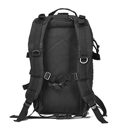 REEBOW GEAR 38L Tactical Backpack for Men 3 Day Military Bug Out Bag Black - color: Black