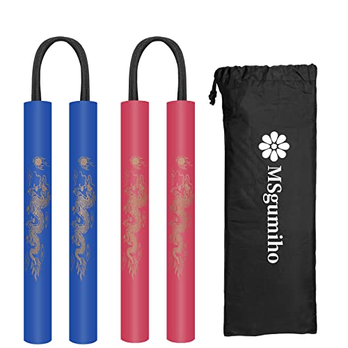 Nunchucks Cord Nunchakus Safe Foam Rubber Training Nunchucks with Cord 2PCS for Kids & Beginners Practice and Training - color: Sky Blue
