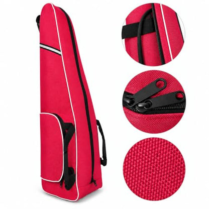 Fencing Bag with Wheels, Rolling Fencing Bag for Foil Epee Saber, Long Sword Carrier for HEMA and Fencing Gear, Side Pocket and Carry Handles - color: Hot Pink