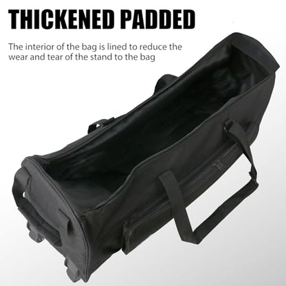 EASTROCK Drum Hardware Bag with Wheels Drum Stand Accessory Bag,Black - color: black, size: with Wheels