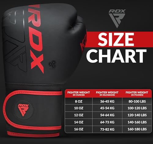RDX Boxing Pads and Gloves Set, Maya Hide Leather Kara Hook and Jab Curved Focus Mitts with Punching Gloves for MMA, Muay Thai, Kickboxing Coaching, Martial Arts - color: Red, size: 14OZ