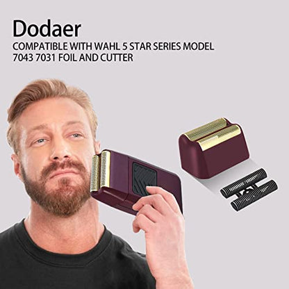 5 Star Shaver Replacement Foil Compatible with wahl Shaver Foil - color: 2 Pack Gold