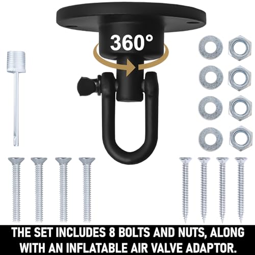 Stealth Sports Speed Ball Boxing – MMA Speed Bag & Hanging Swivel Kit for Boxing Training – Punching Bag for Muay Thai, Kickboxing, Martial Arts, Reflex and Speed Training Striking Bag