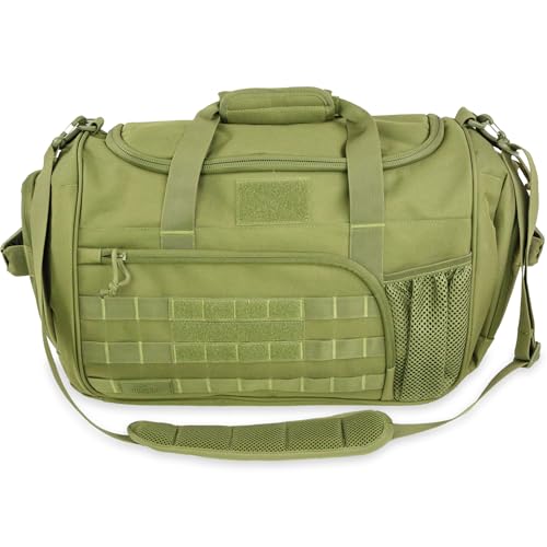 APRlLBAY Gym Bag Large Size 43L Training Bag Traveling With Luggage Strap Equipment Bag Tactical Military Duffel for Men&Women Basketball Football Weekender,Sports Bag Sturdy (Green) - color: Green