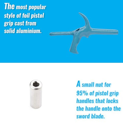 Fencing Electric Weapon - Electric Foil Sword with Electroplated Rust-Proof Blade - Complete Standard Foil Sword - size: Standard (5)