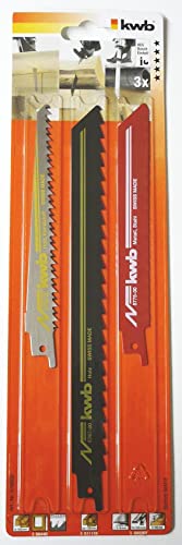 kwb Saber Saw Blades 576003 (3 Pieces, for Wood and Metal)