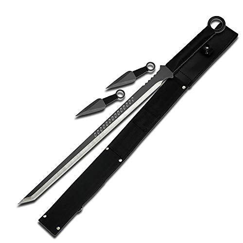Snake Eye Full Tang Tactical Blade Katana/Ninja Sword/Machete/Throwing Knife, 27-Inch. - color: BK-T