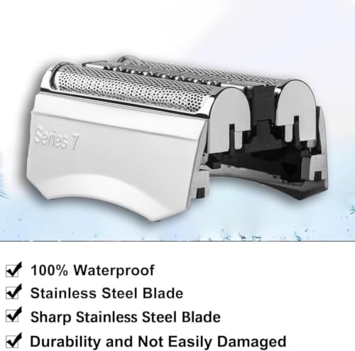 70S Series 7 Replacement Head Compatible with Braun S7 Electric Shaver - color: Silver