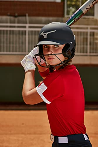 Mizuno Finch Softball Padded Batting Gloves | Pair | Adult and Youth | Nonslip Palm | Padded ShockPalm | FlexMesh Back | QuikAdjust Wrist Tab - color: White/Gold, size: Large, style: Finch Youth Softball Padded Batting Glove